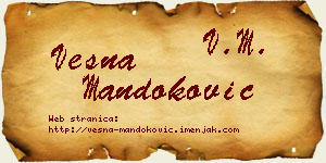 Vesna Mandoković vizit kartica